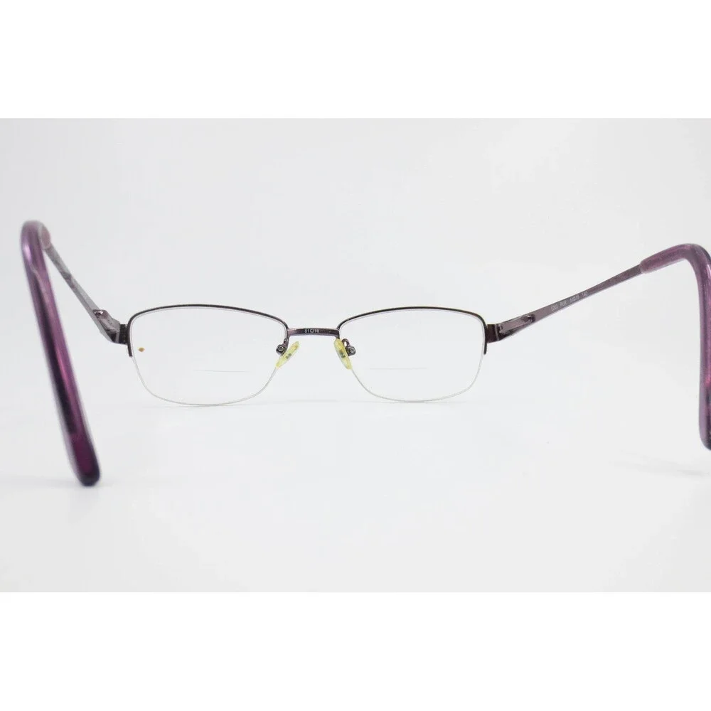 Visage E203 PUR Purple Semi Rimless Rectangular Eyeglass Frames 51-18-140